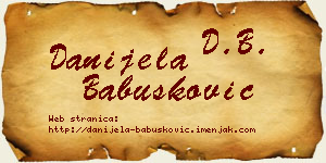 Danijela Babušković vizit kartica